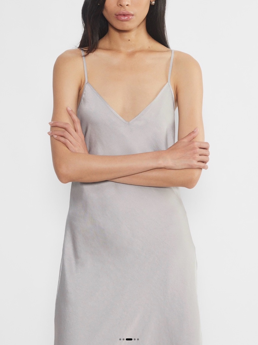 Aritzia Wilfred Only Silk Satin Midi Dress Dark Ruby Red